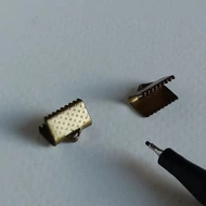 Szalagvég 10mm bronz 2db/cs