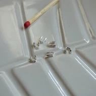 Bőrvég (szálvég) drótőr 3*4mm ezüst színű 6db/cs.