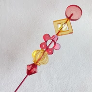 Betűzős dekoráció - Akril elemekkel - díszhossz 20cm