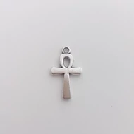 Fém medál - ezüst színű kereszt 14*23mm