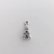 Fém medál ezüst Eiffel-torony 15*12mm