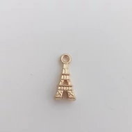 Fém medál arany Eiffel-torony 15*12mm