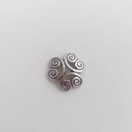 Kiegészítő ezüst "3 szív" 14mm