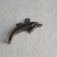 Fém medál delfin 30mm bronz
