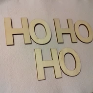 Fa felirat 60*80mm*6betű: "HO HO HO"