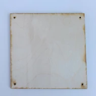 Fa alap, tábla 4 lyukkal 12*12cm (3mm vastag)