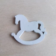 Fa hintaló 30*33mm festett - FEHÉR
