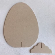 MDF tojás támasztóval 20cm