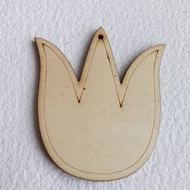 Fa tulipán 55*63mm lézeres szegéllyel