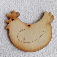 Fa tyúk 55*63mm egy lyukkal