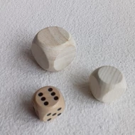 Fa dobókocka natúr 25*25mm számozatlan