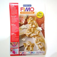 Szilikon nyomó- és öntőforma 16*23 alapon - angyalkák (puttók) felhőkkel