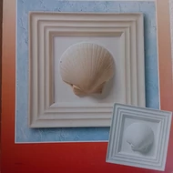 Öntőforma 15*15cm kagyló keretben