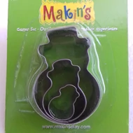 Szaggató (kinyomó forma) szett fém - 3 hóember max 30*43mm