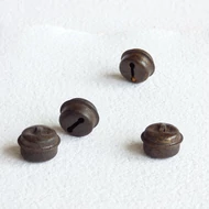 Fém csörgő korong alakú 11*18mm - Rozsdás barna