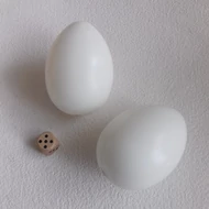 Műanyag tojás 8cm - FEHÉR