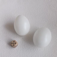 Műanyag tojás 6cm - FEHÉR