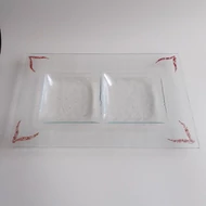Üvegtál osztott 22*5*34,5cm