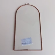 Rézfóliázott peremű üveglap boltíves 8*15cm