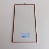 Rézfóliázott peremű üveglap téglalap 8*15cm