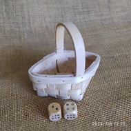 Háncs mini kosár rombusz, 7*7*9cm (füllel)
