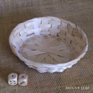 Háncs tálka, kerek 15*4cm