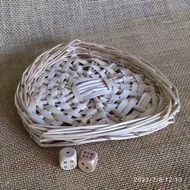 Háncs tálka, háromszög, íves 17*3cm