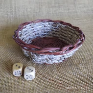Vessző kosárka, kerek 13*5cm