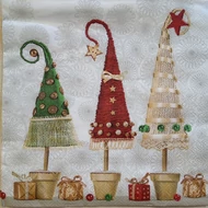 Dekor szalvéta 212 Három grincsfa (Grinch fa, 4/4 kb. egyforma)