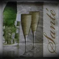 Dekor szalvéta 010 Pezsgőspoharak