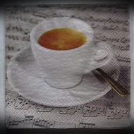 Dekor szalvéta 082 Tea fehér csészében