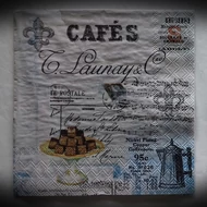 Dekor szalvéta 085 Kávé, sütemény, kotta