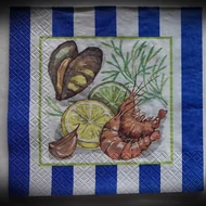 Dekor szalvéta 103 Kagyló és homár