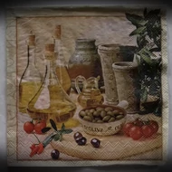 Dekor szalvéta 150 Olíva és olaj