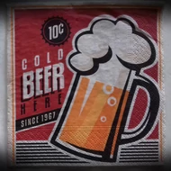 Dekor szalvéta 221 Beer (Sör) - koktél méret
