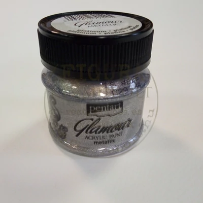 PentArt - Glamour metál akril 50ml - Platinum