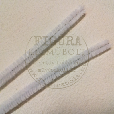 Zsenília 6mm 30cm - FEHÉR