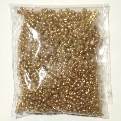 Üveggyöngy kása 20g átlátszó óarany