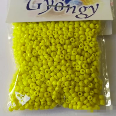 Üveggyöngy kása 20g sárga