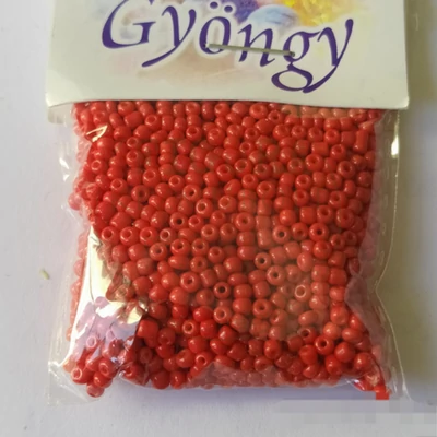 Üveggyöngy kása 20g sötétpiros