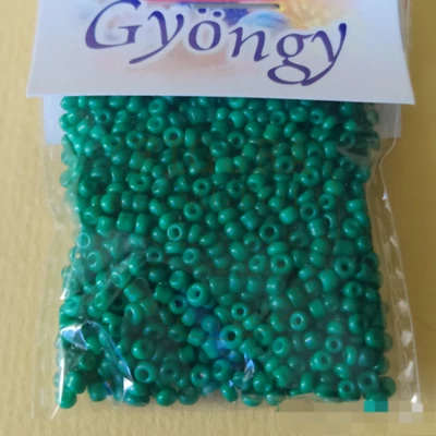 Üveggyöngy kása 20g sötétzöld