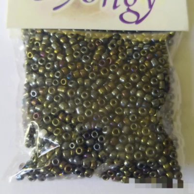 Üveggyöngy kása 20g metál sötét vegyes