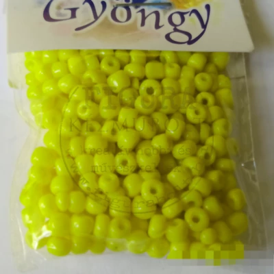 Üveggyöngy maggyöngy 20g sárga
