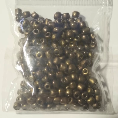 Üveggyöngy maggyöngy metál 20g bronz