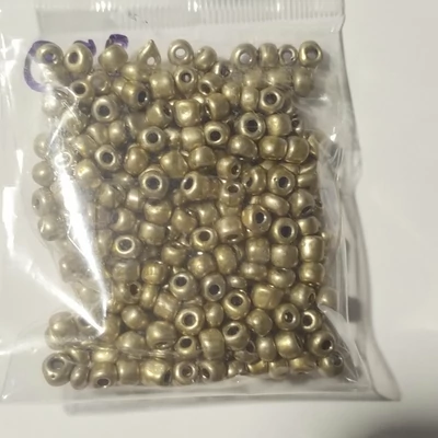 Üveggyöngy maggyöngy metál 20g antikarany