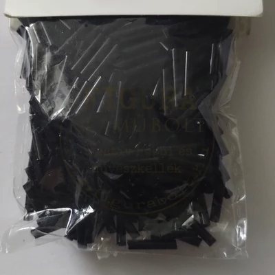 Üveggyöngy szalma 9mm, 20g fekete