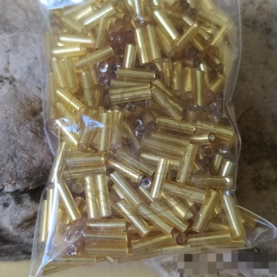 Üveggyöngy szalma metál 6mm, 12g arany