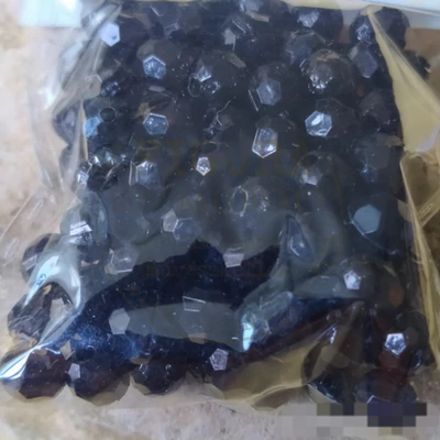 Kristály jellegű akril gyöngy gömb kb. 10g 6mm telt fekete