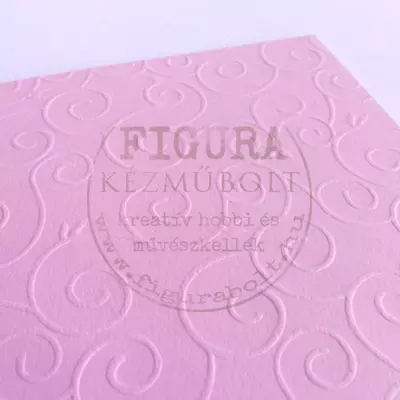 A4 dombormintás karton  csigavonal - rózsaszín