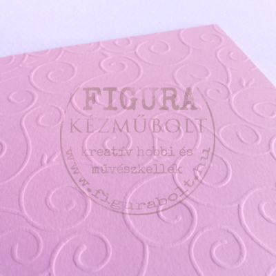 A4 dombormintás karton  csigavonal - rózsaszín